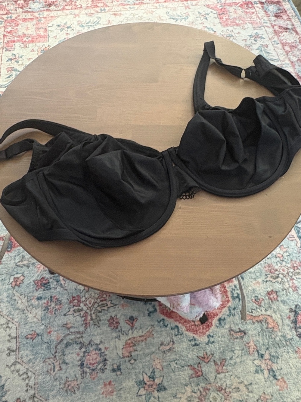Breezies Black Underwire Full Coverage Bra Adjustable Women Intimates 48DD